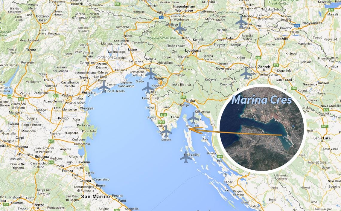 cres kaart horvaatia