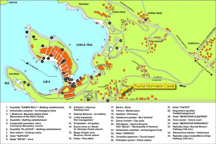 kaart cavtat horvaatia