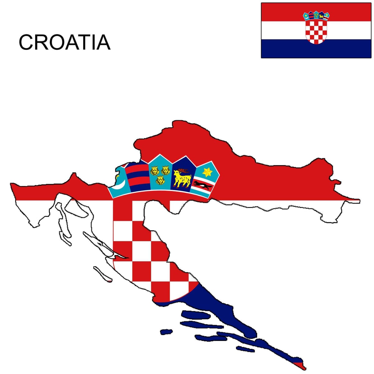 horvaatia lipu kaart