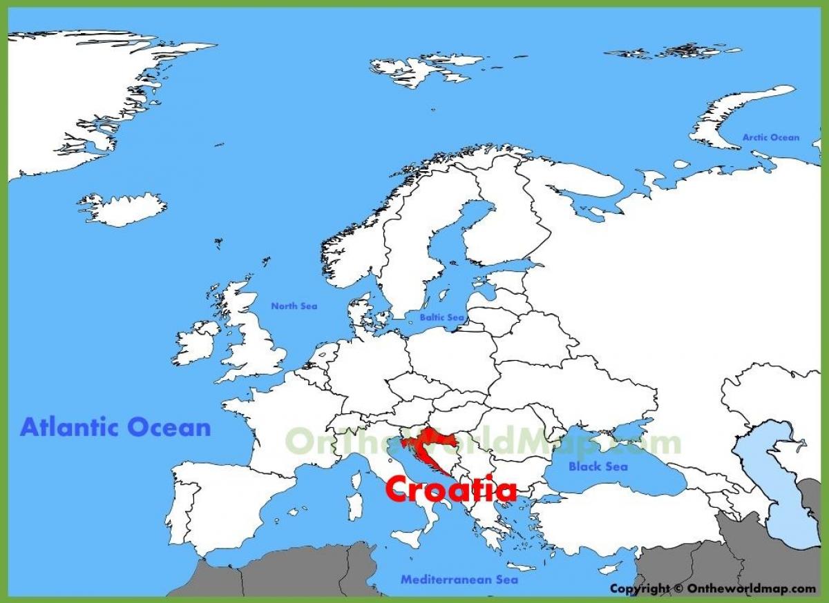 horvaatia asukoha kohta world map