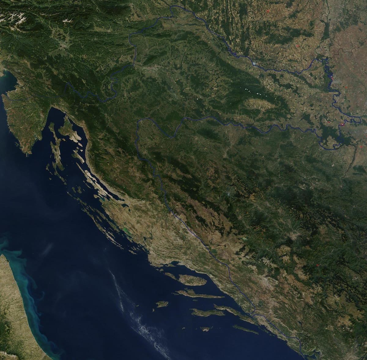 kaart, satelliit horvaatia