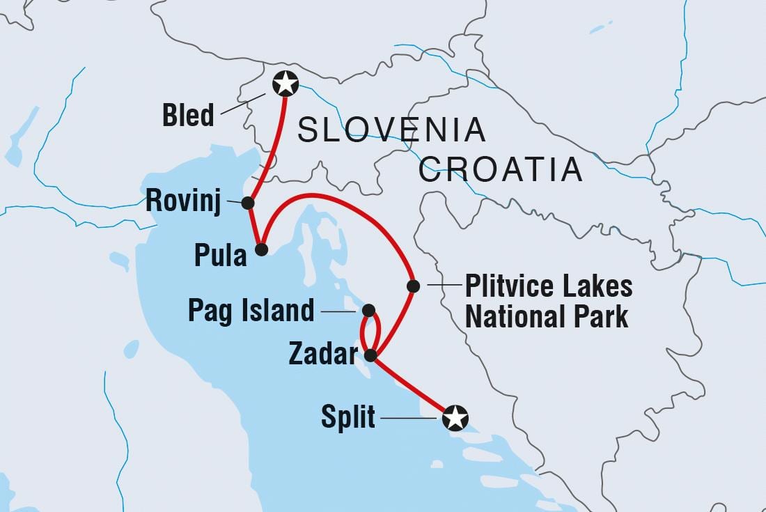 plitvice horvaatia kaart