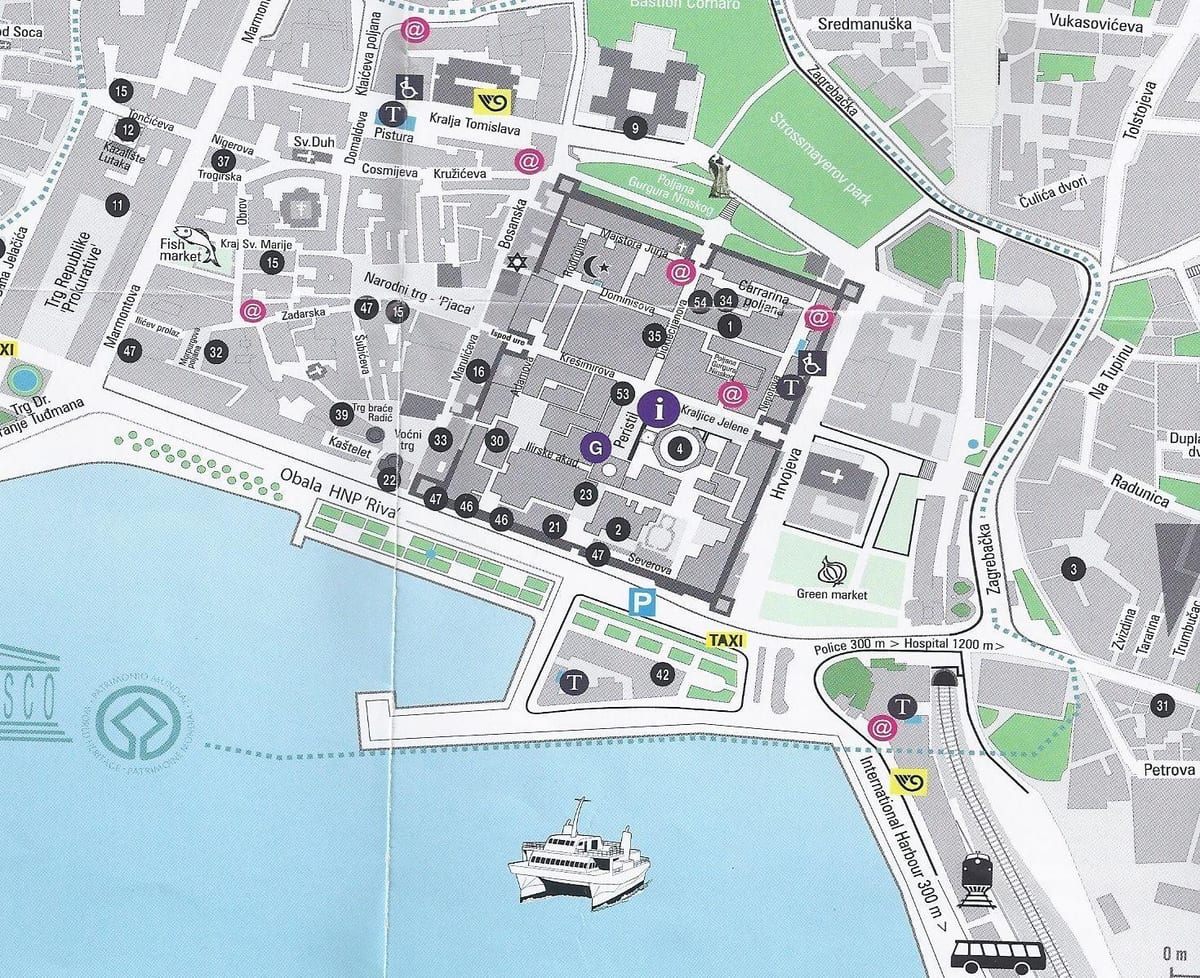 street map split-horvaatia