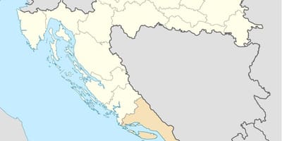 Kaart dalmaatsia, horvaatia 