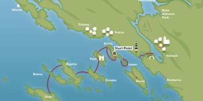 Aadria mere rannik horvaatia kaart