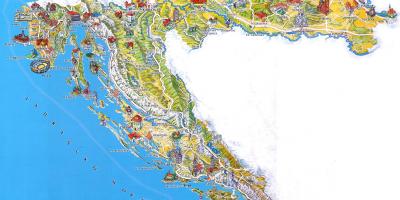 Horvaatia vaatamisväärsused kaart