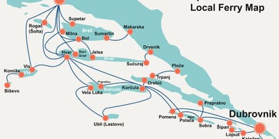 Kaart horvaatia rannik