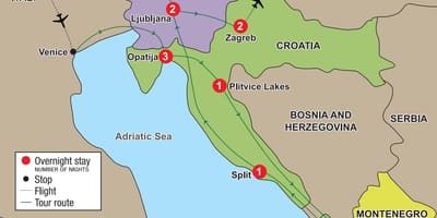 Kaart opatija, horvaatia