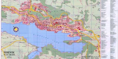 Kaart sibenik horvaatia